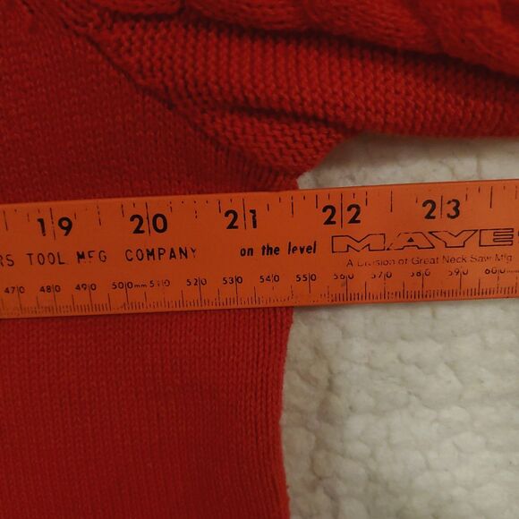 Lane Bryant Red Pointelle Knit Sweater Pull On Round Neck Size 18/20 - Picture 7 of 10